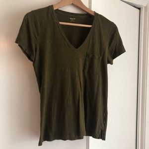 Madewell v neck pocket tee